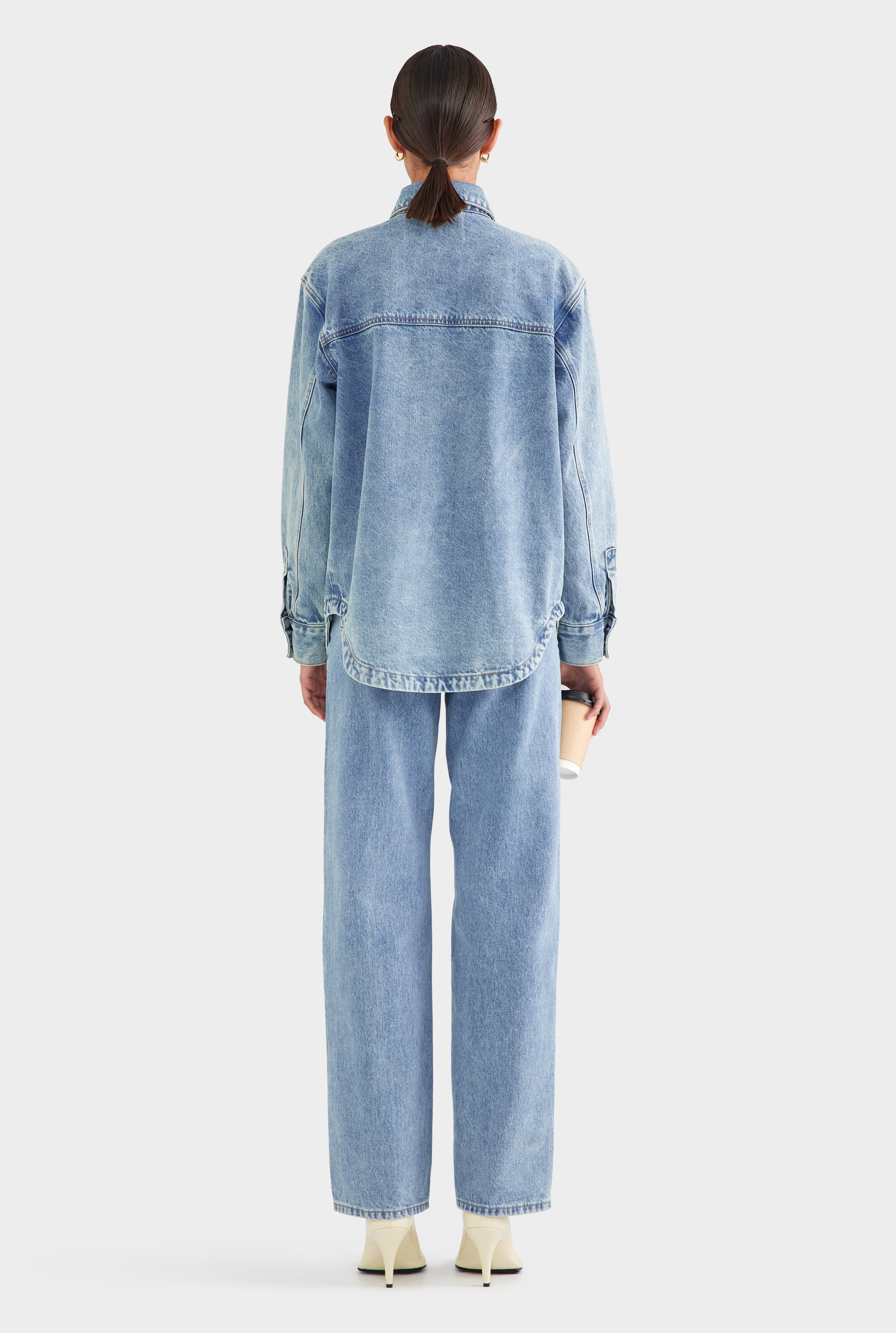 Relaxed Denim Shirt - Light Blue