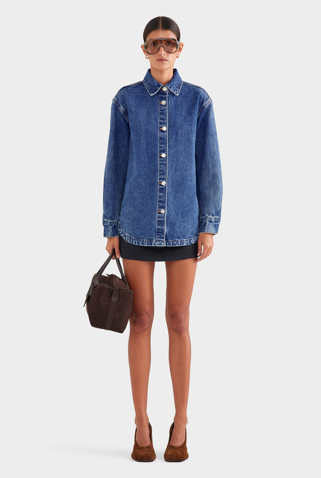 Relaxed Denim Shirt - Mid Indigo
