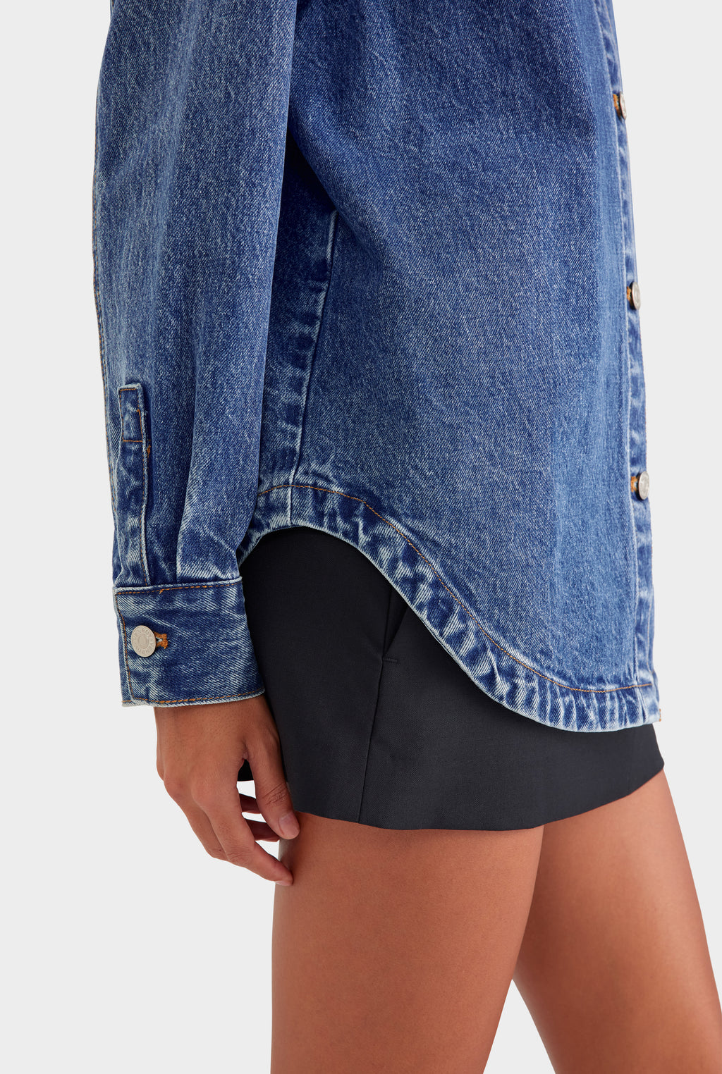 Relaxed Denim Shirt - Mid Indigo