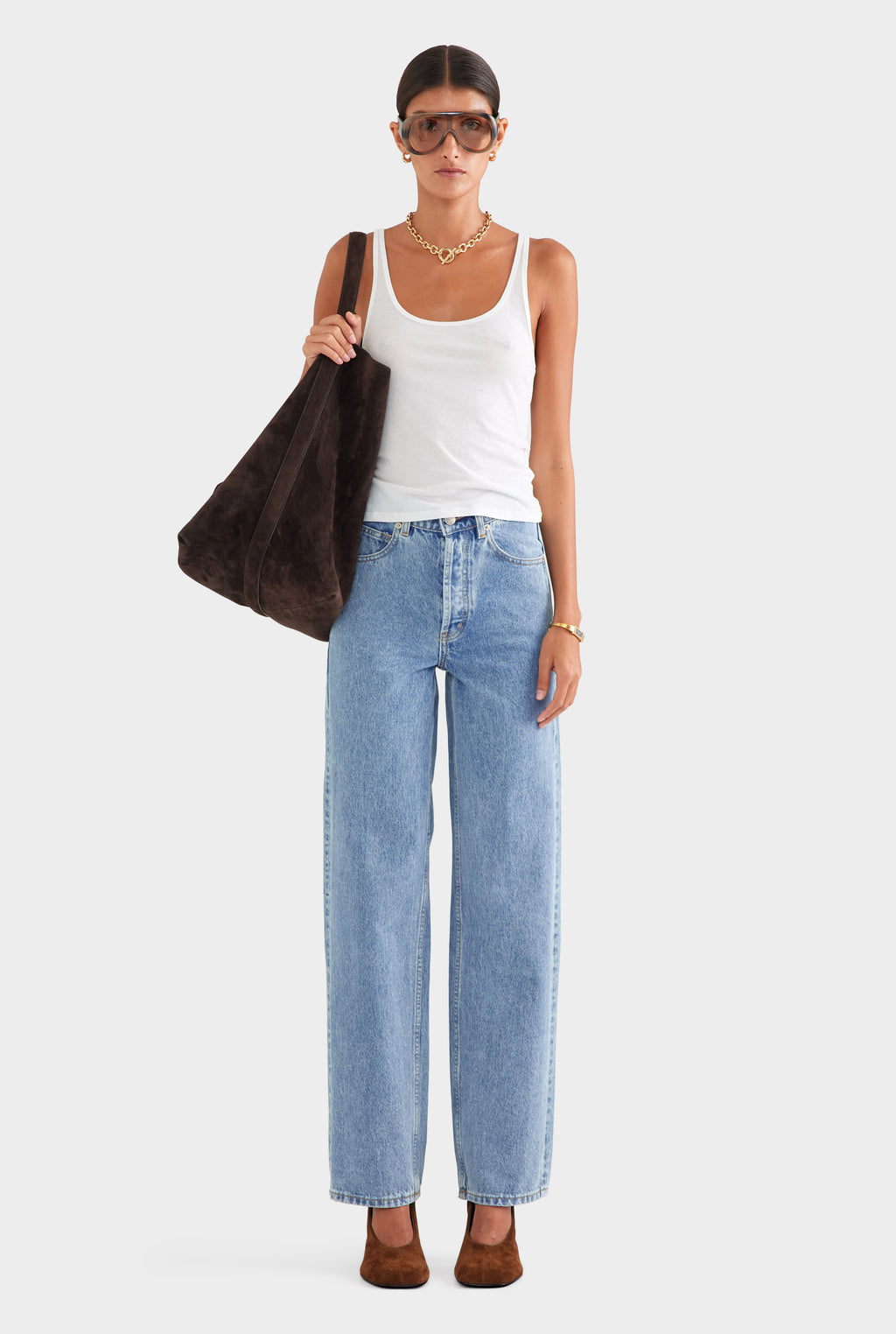 Lightweight Cotton Tank - White