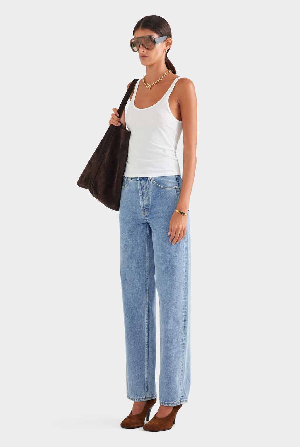 Lightweight Cotton Tank - White