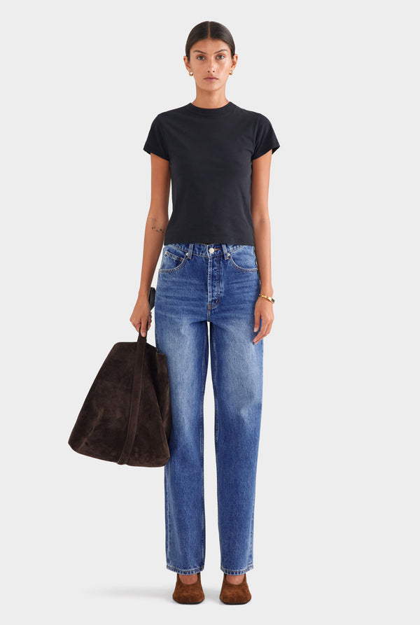 Lightweight Cotton Baby Tee - Black