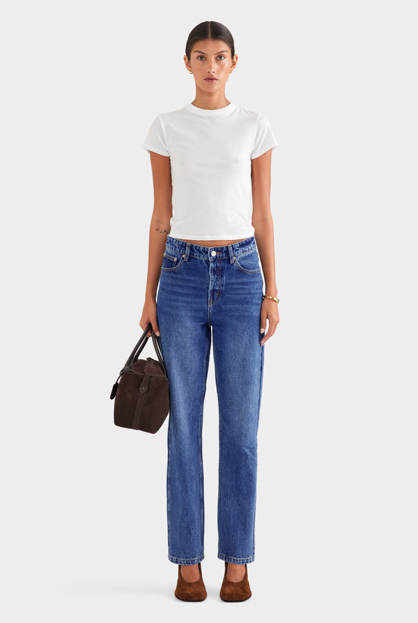Straight Leg Jean - Mid Indigo