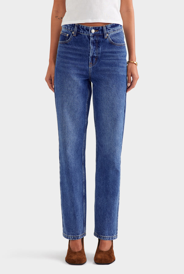 Straight Leg Jean - Mid Indigo