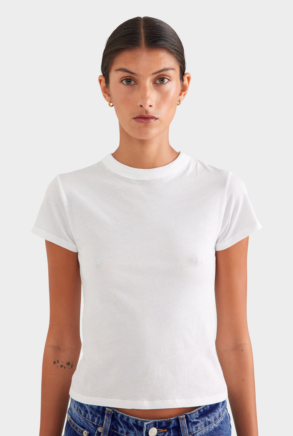 Lightweight Cotton Baby Tee - White