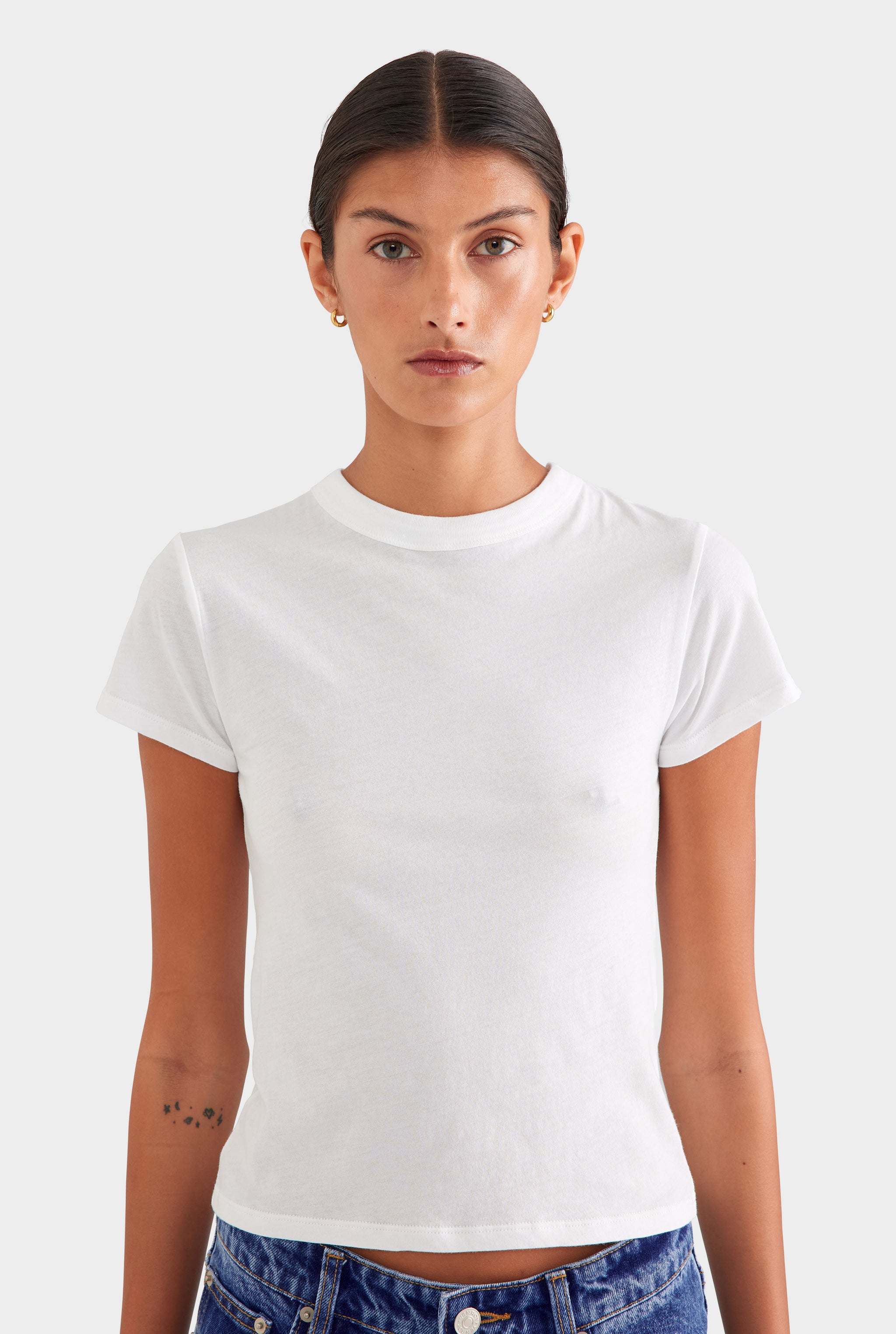 Lightweight Cotton Baby Tee - White