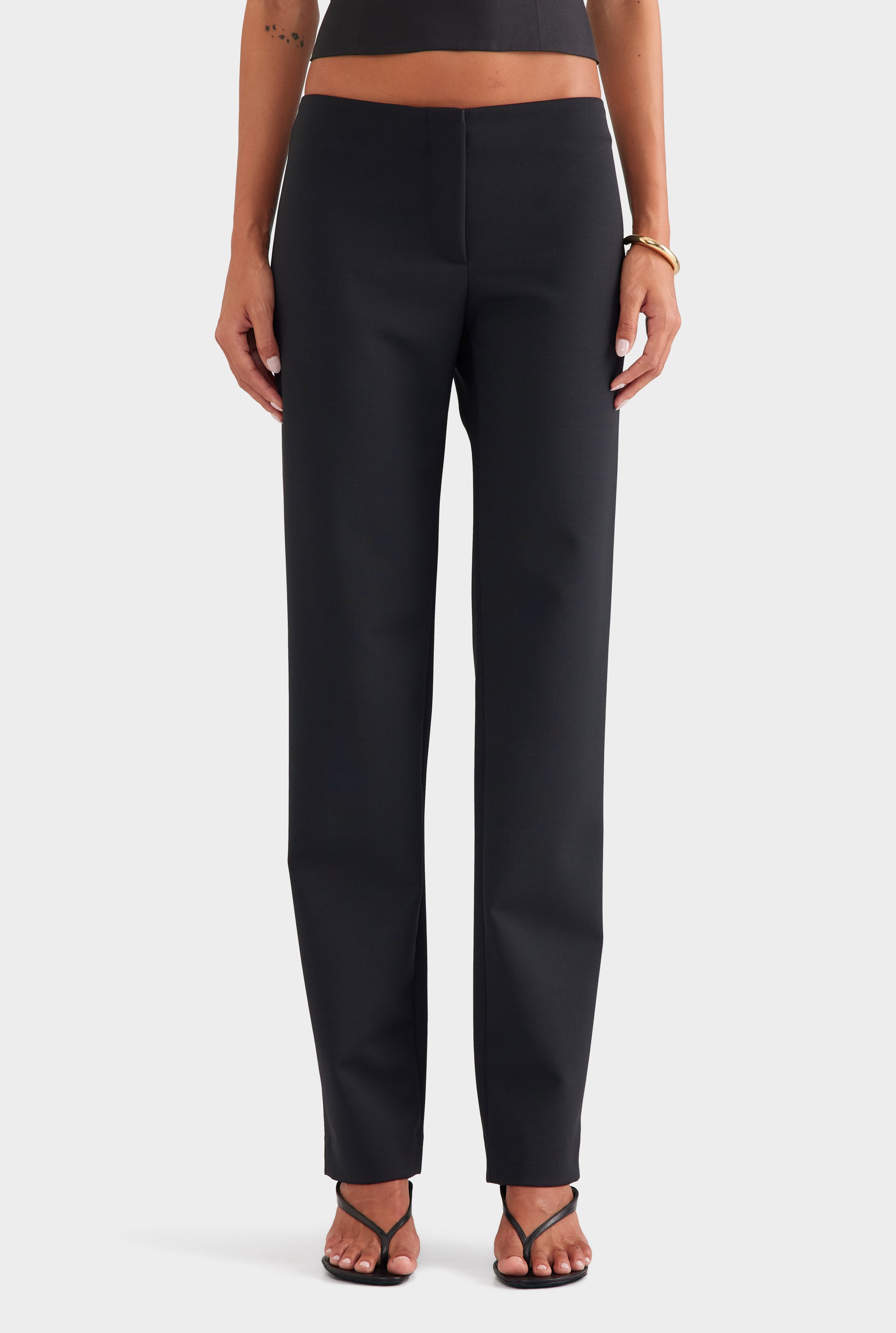Scuba Wool Tailored Pant - Black