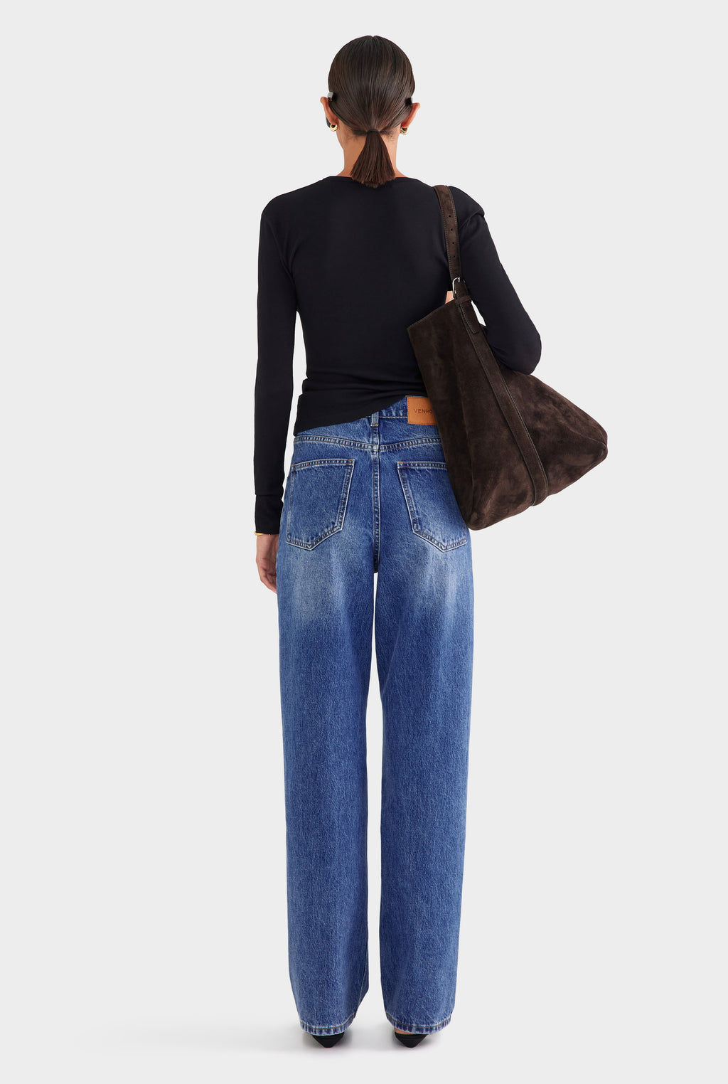 Relaxed Low Rise Denim Jean - Mid Indigo