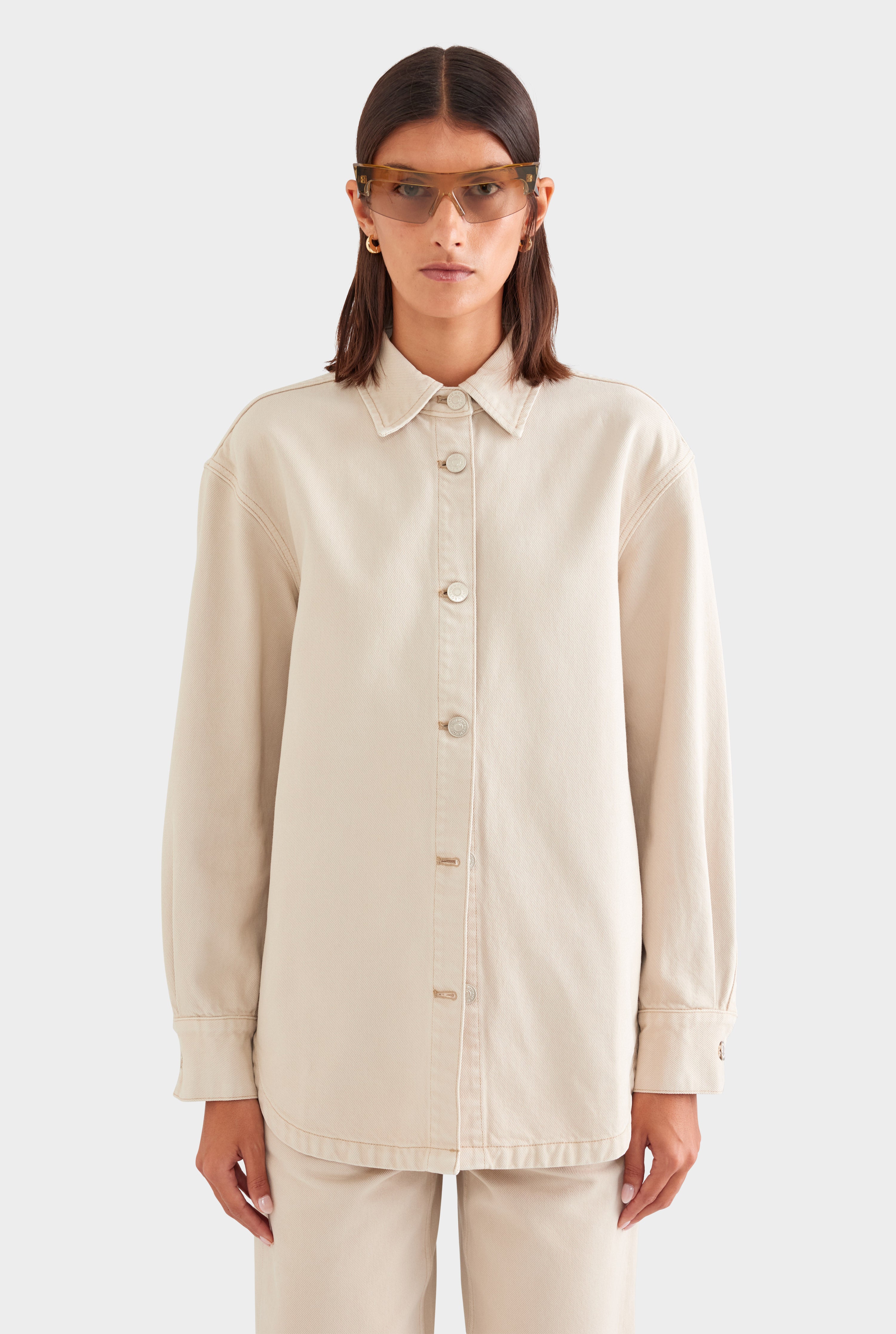 Relaxed Denim Shirt - Washed Stone