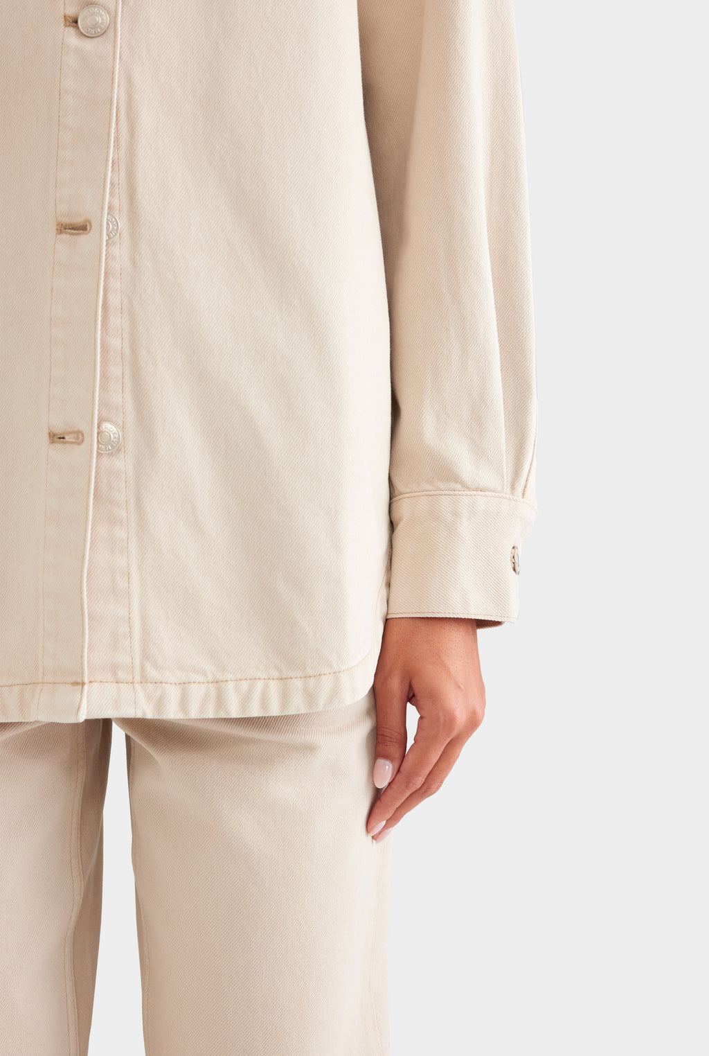 Relaxed Denim Shirt - Washed Stone
