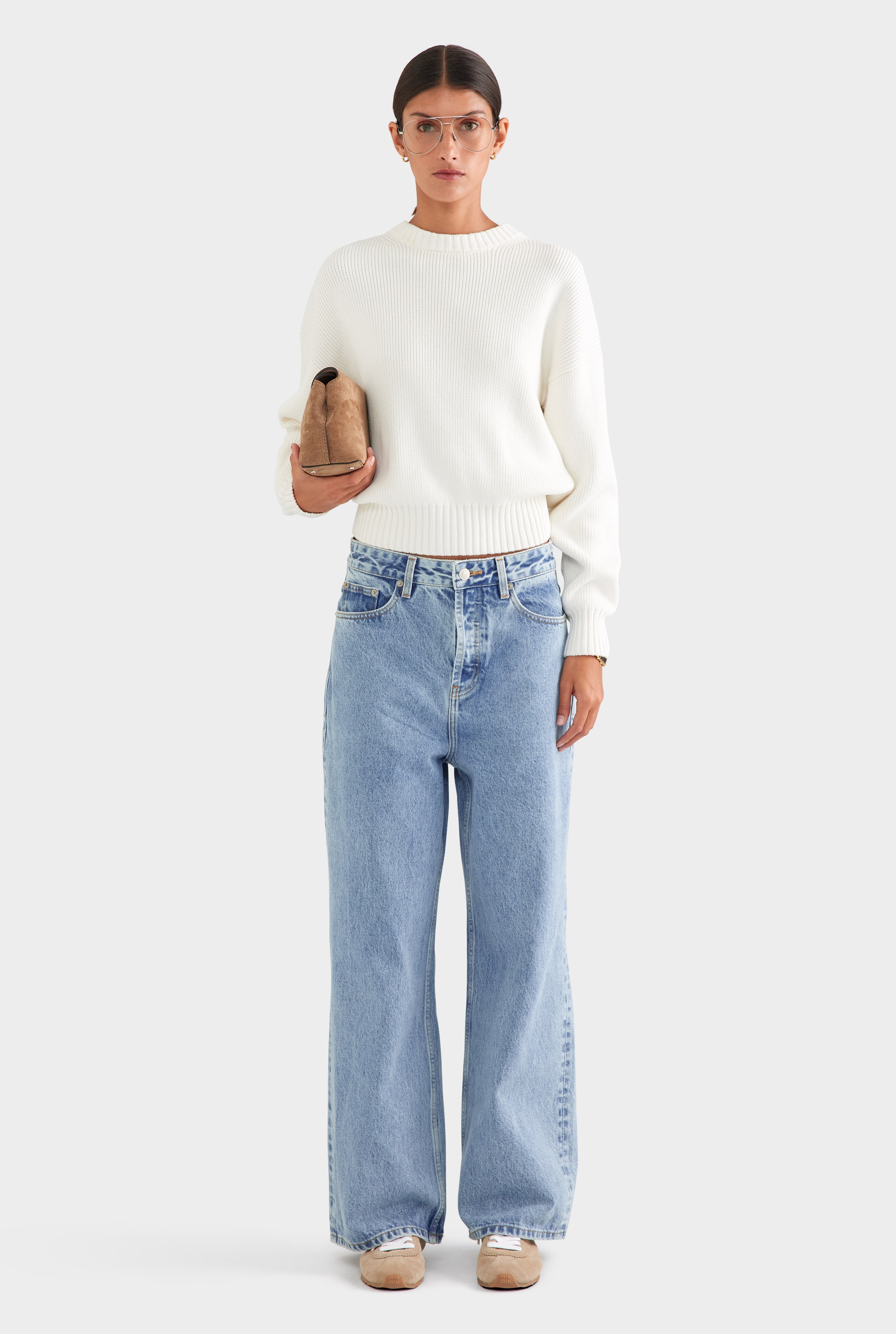 Relaxed Low Rise Denim Jean - Light Blue