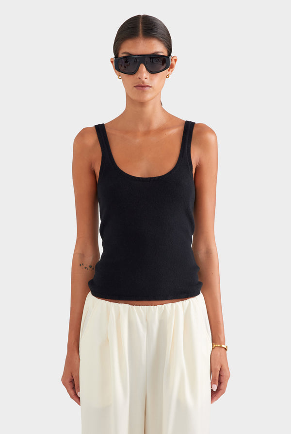 Cashmere Tank - Black