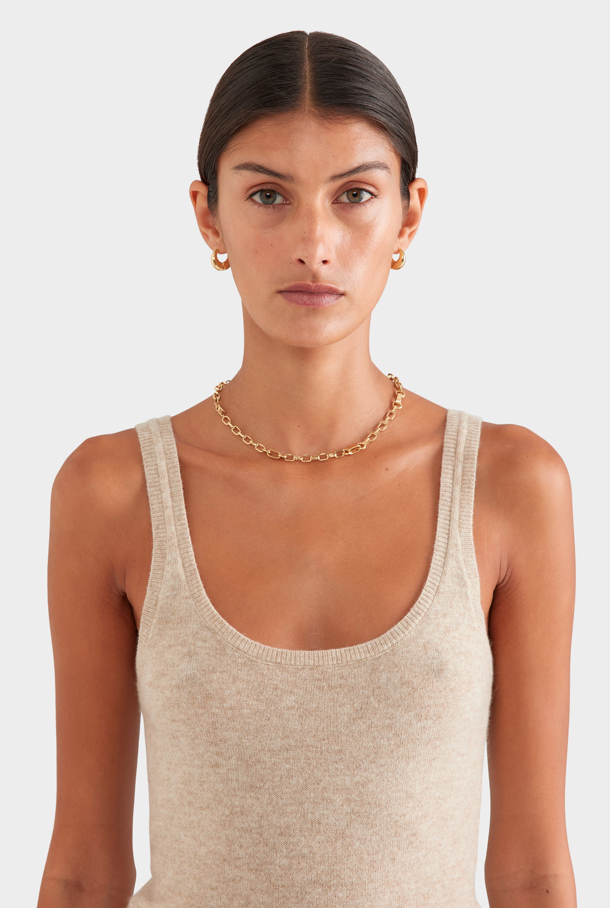 Cashmere Tank - Sand