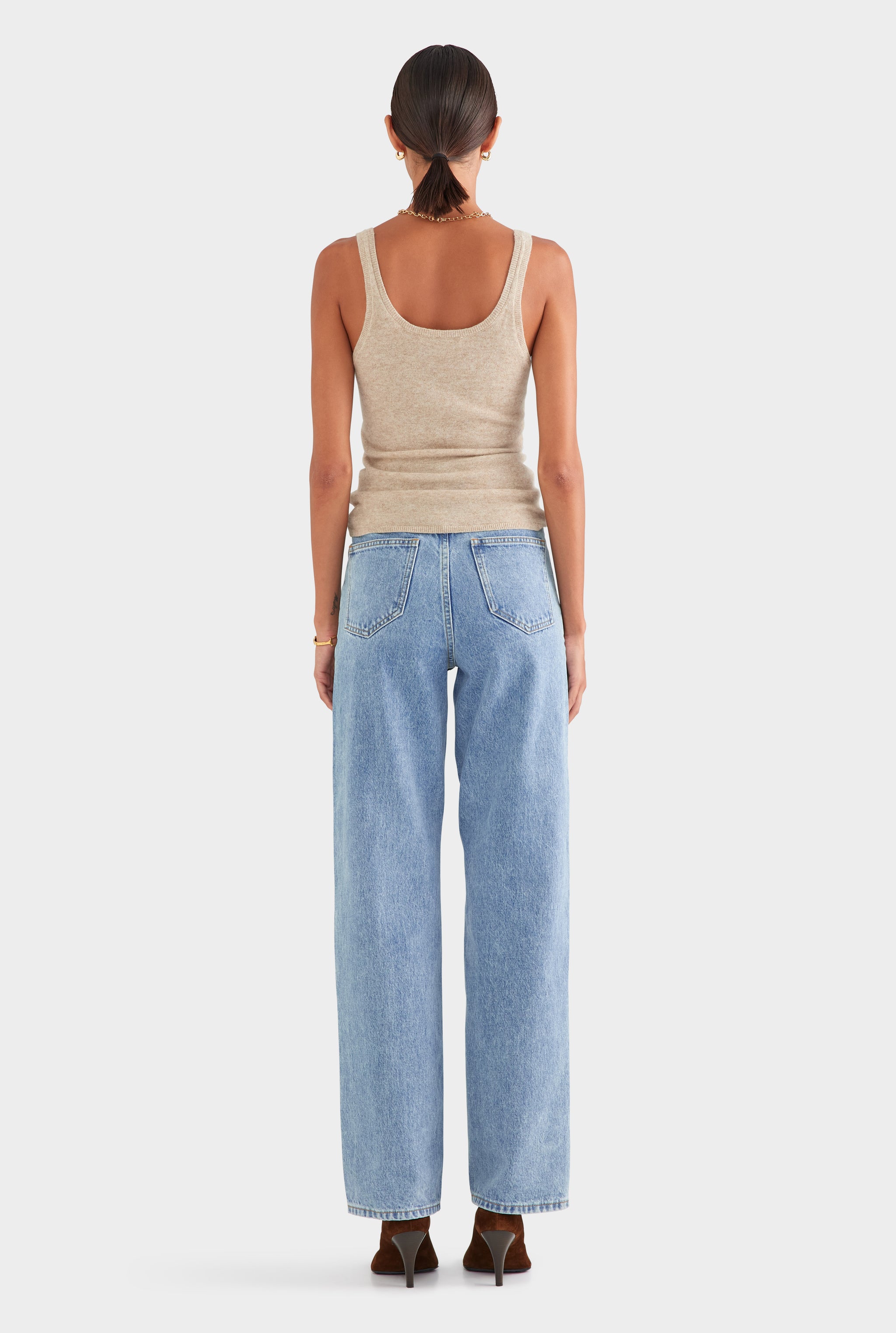 Cashmere Tank - Sand