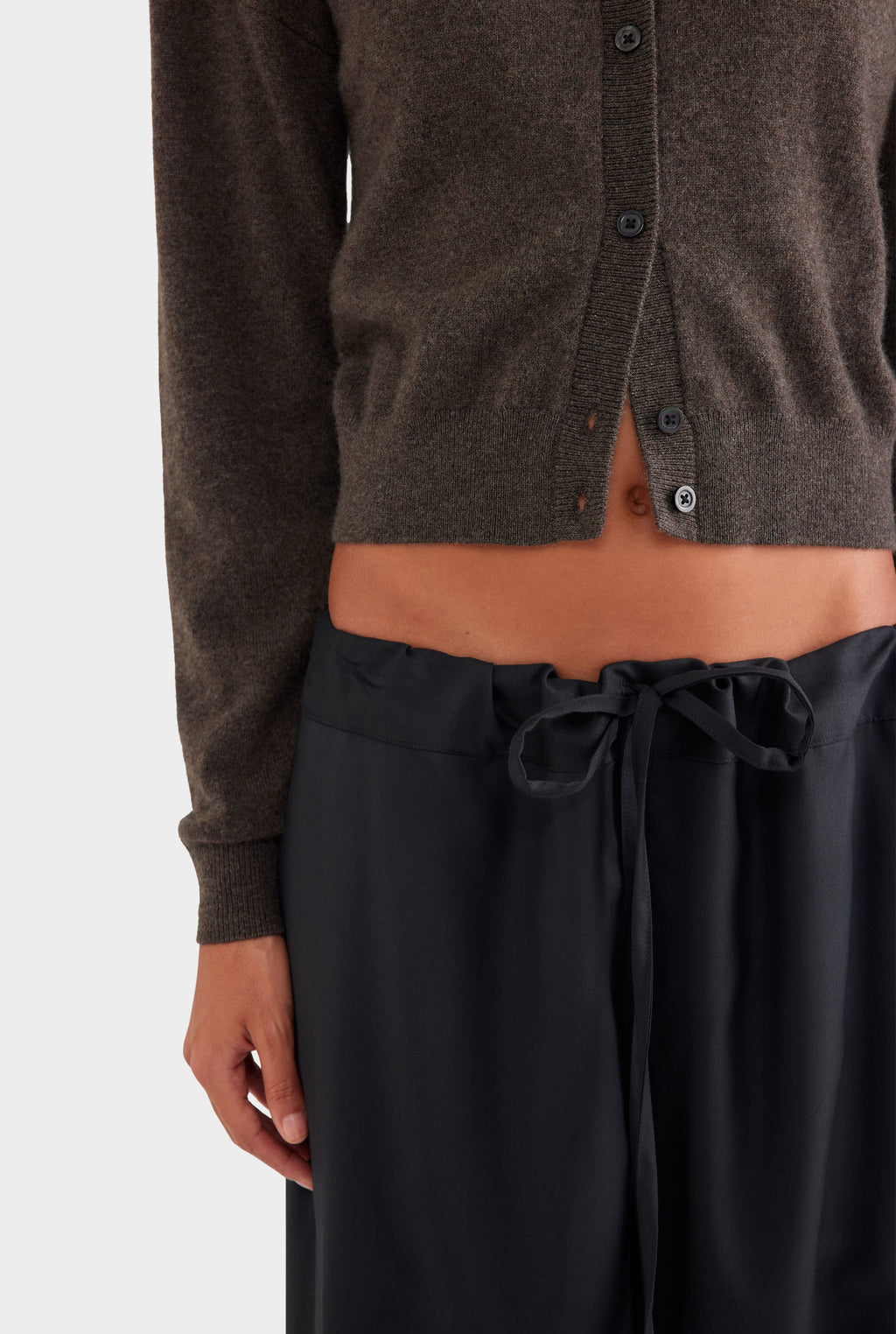 Wool Paperbag Pant - Black