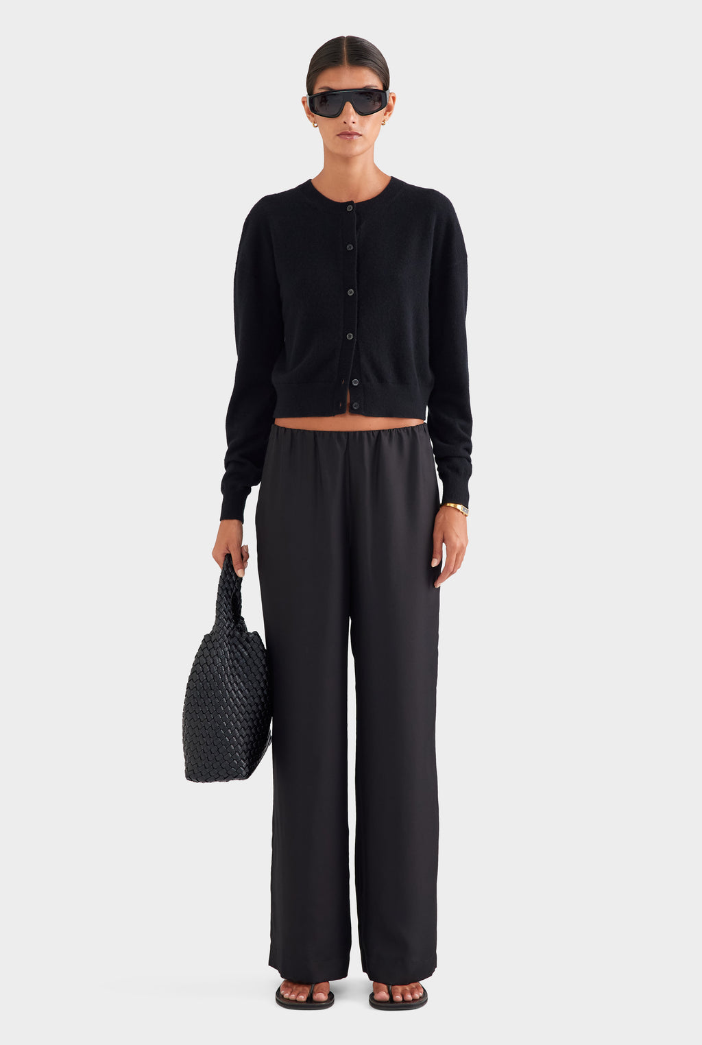 Silk Relaxed Pant - Black