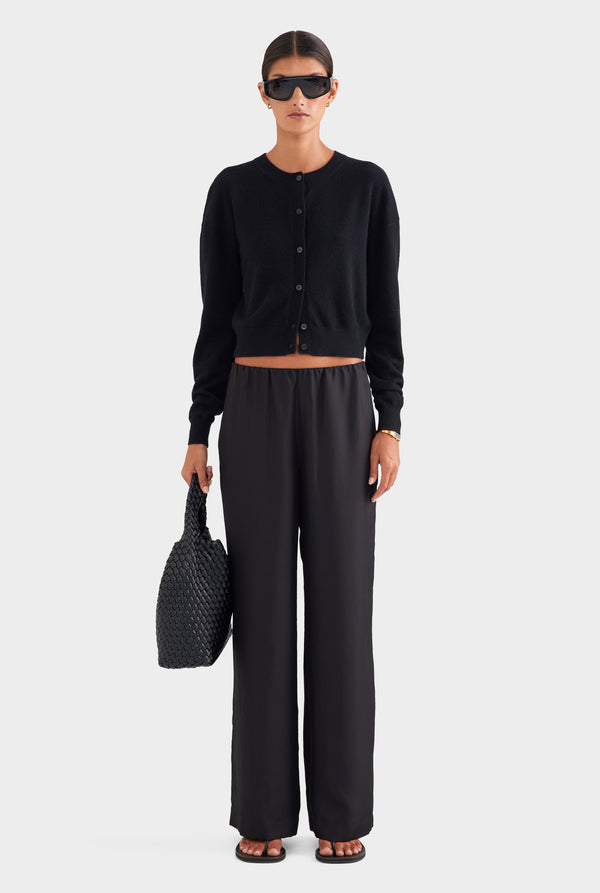 Silk Relaxed Pant - Black
