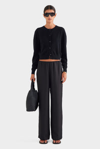 Silk Relaxed Pant - Black