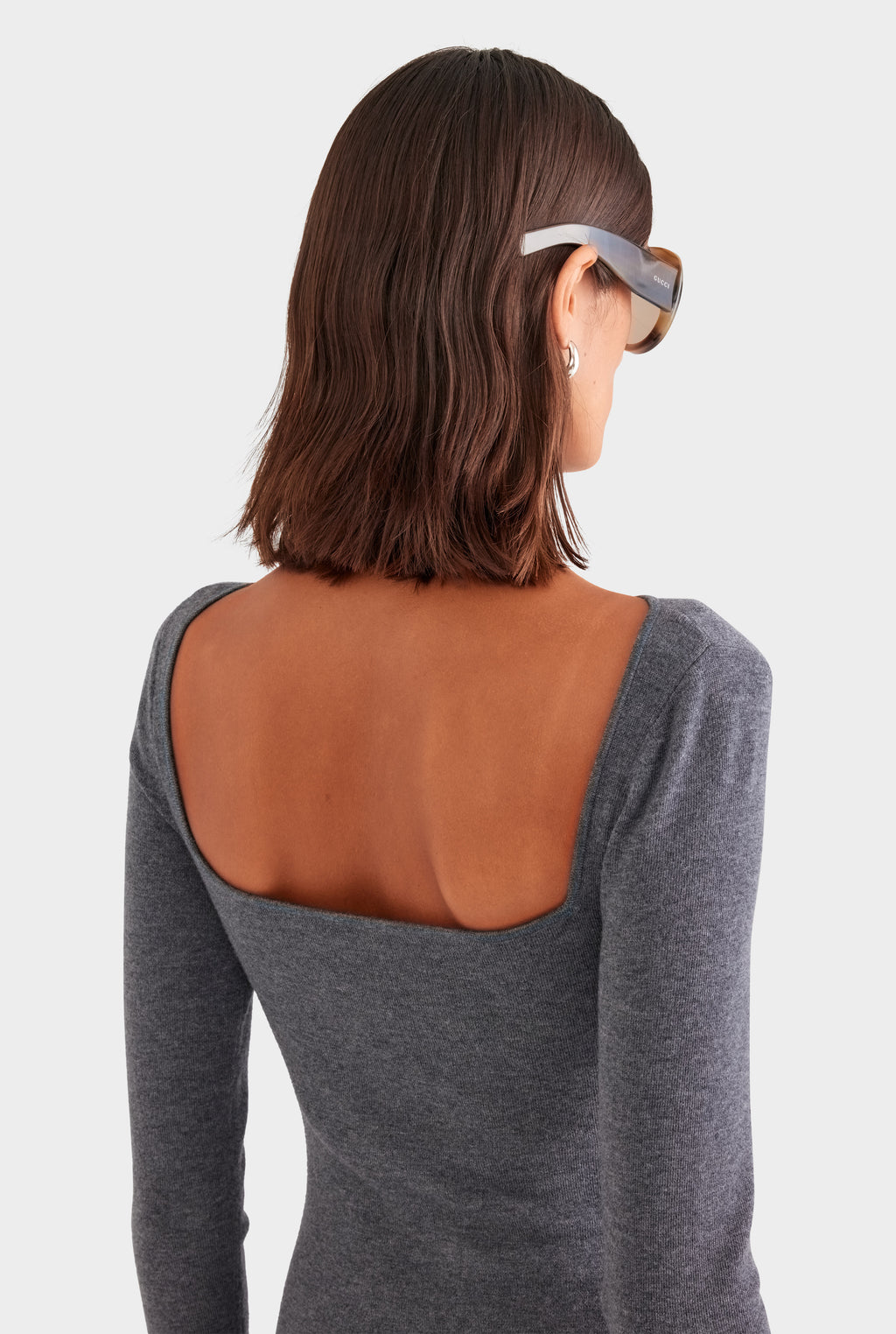 Reversible Merino Wool Mini Dress - Grey Marl