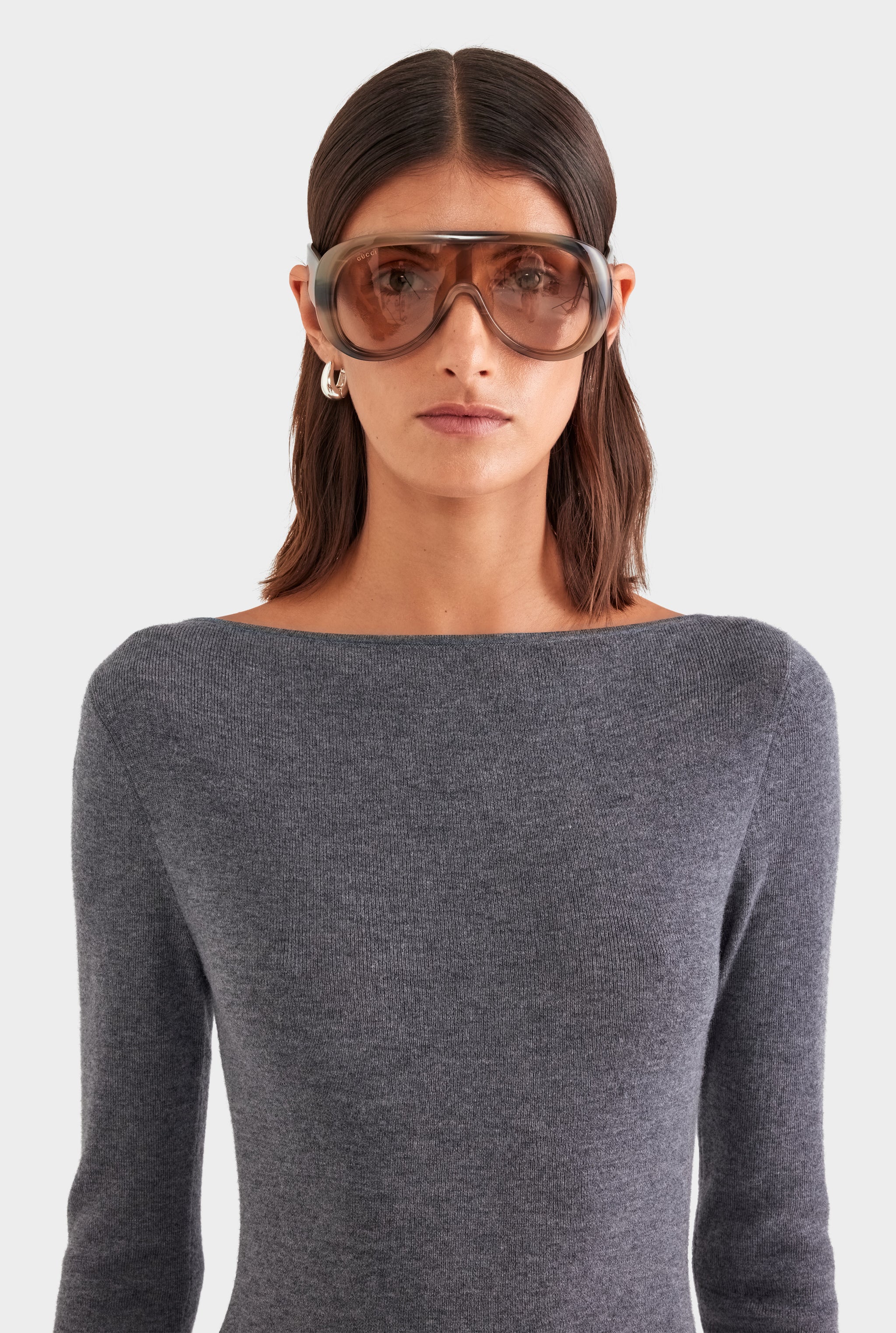 Reversible Merino Wool Mini Dress - Grey Marl