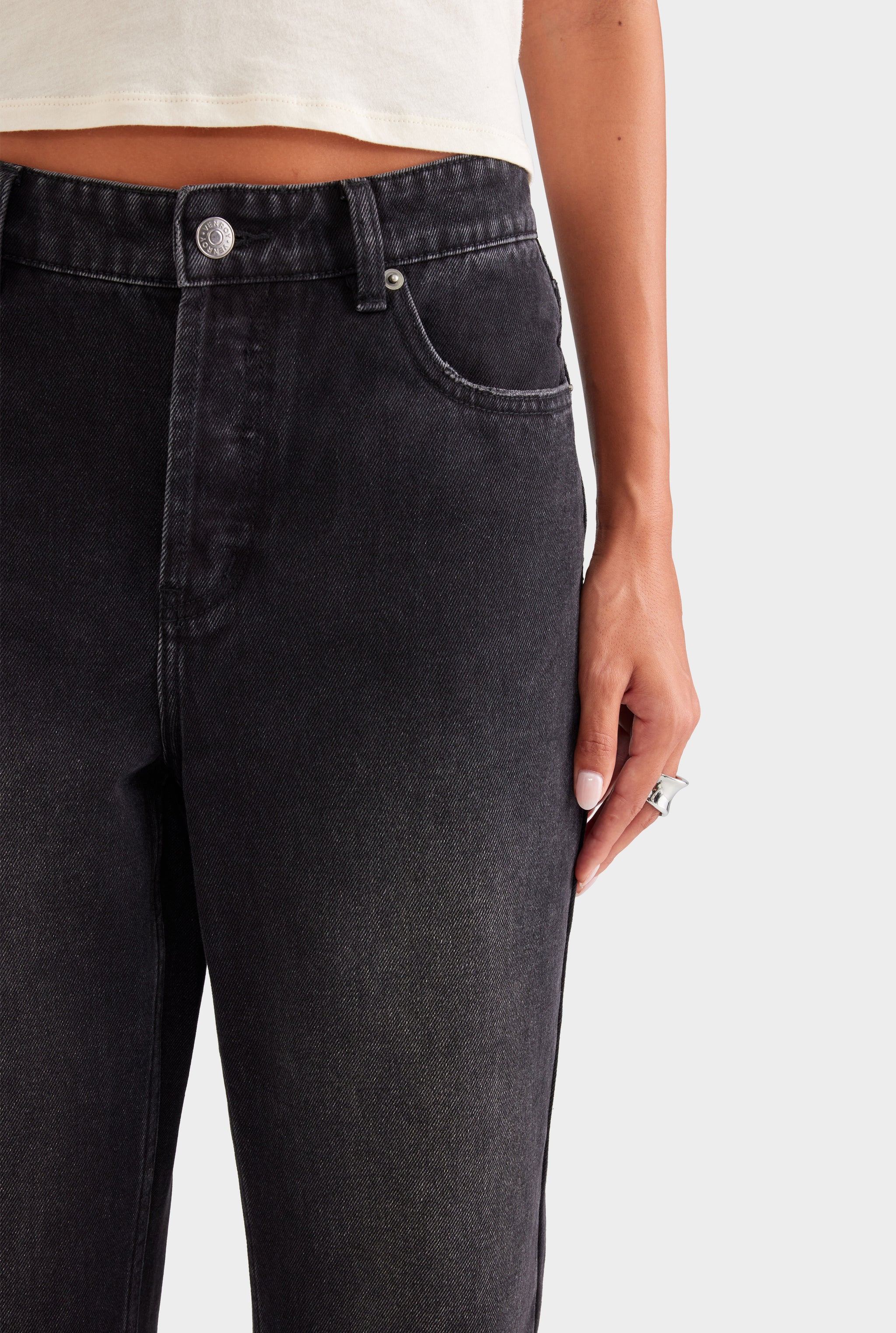 Straight Leg Jean - Washed Black