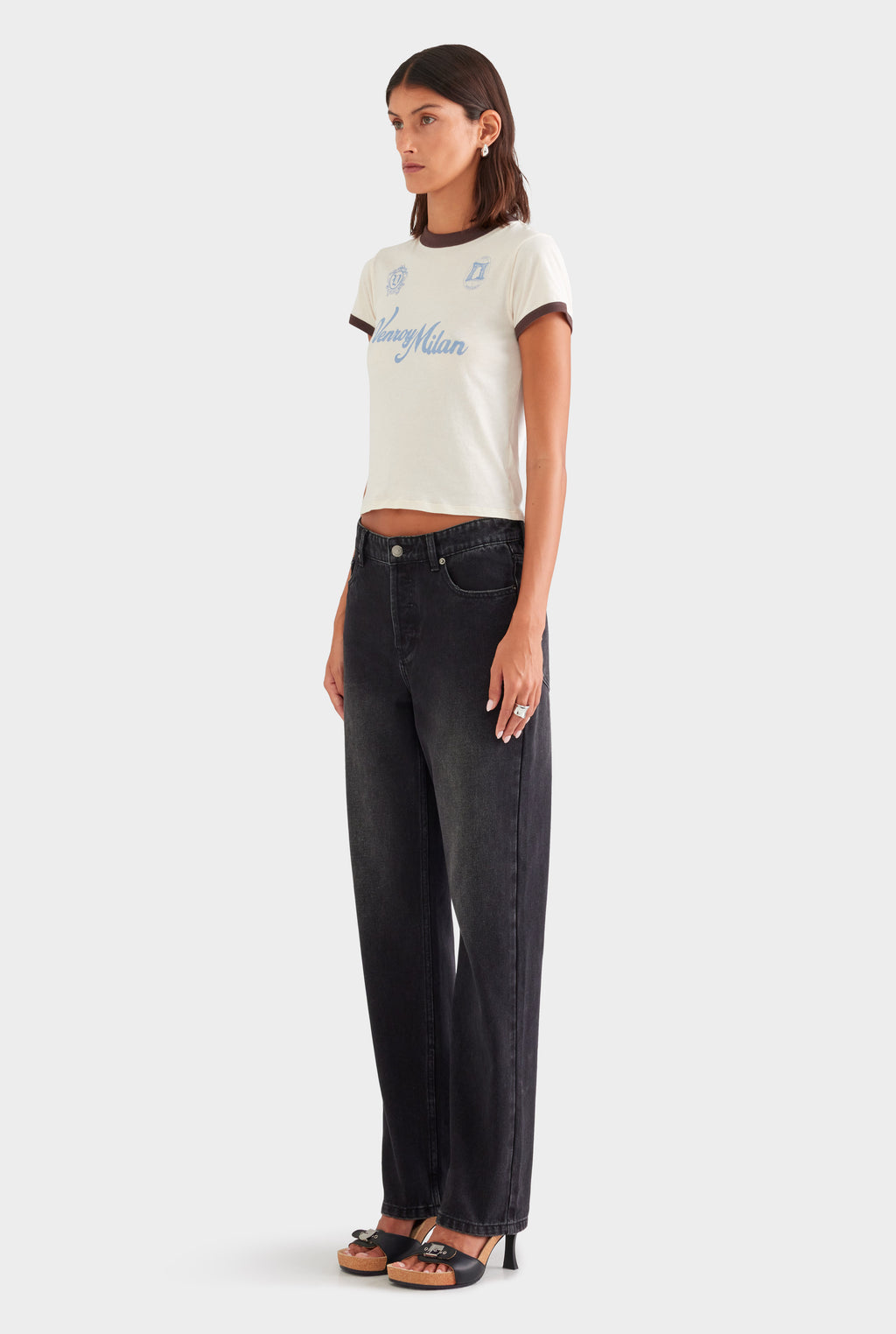 Straight Leg Jean - Washed Black