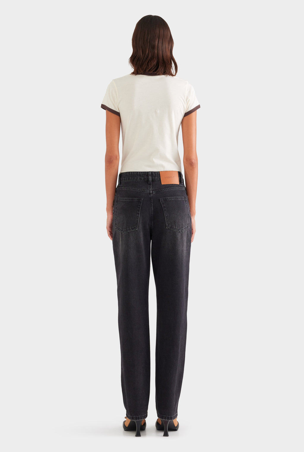 Straight Leg Jean - Washed Black