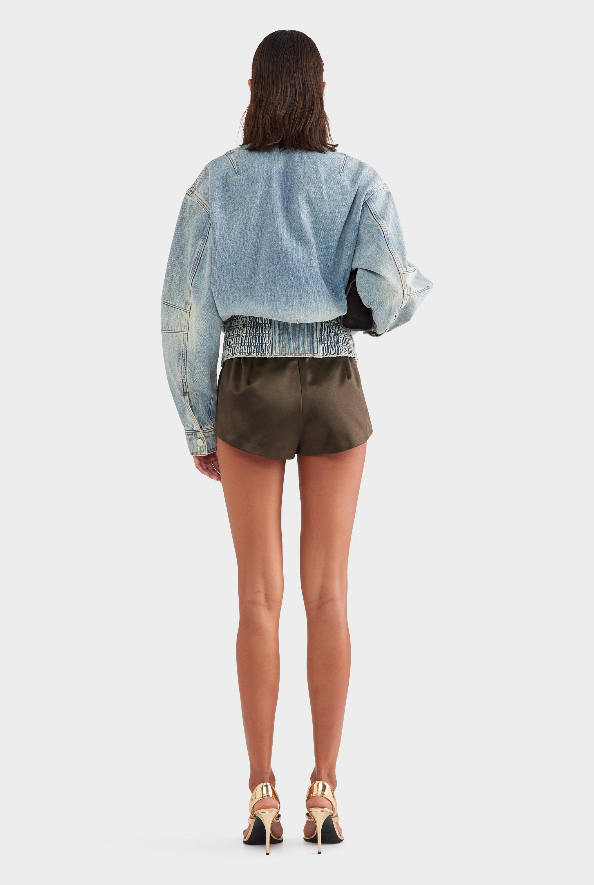 Panelled Denim Jacket - Light Vintage Wash