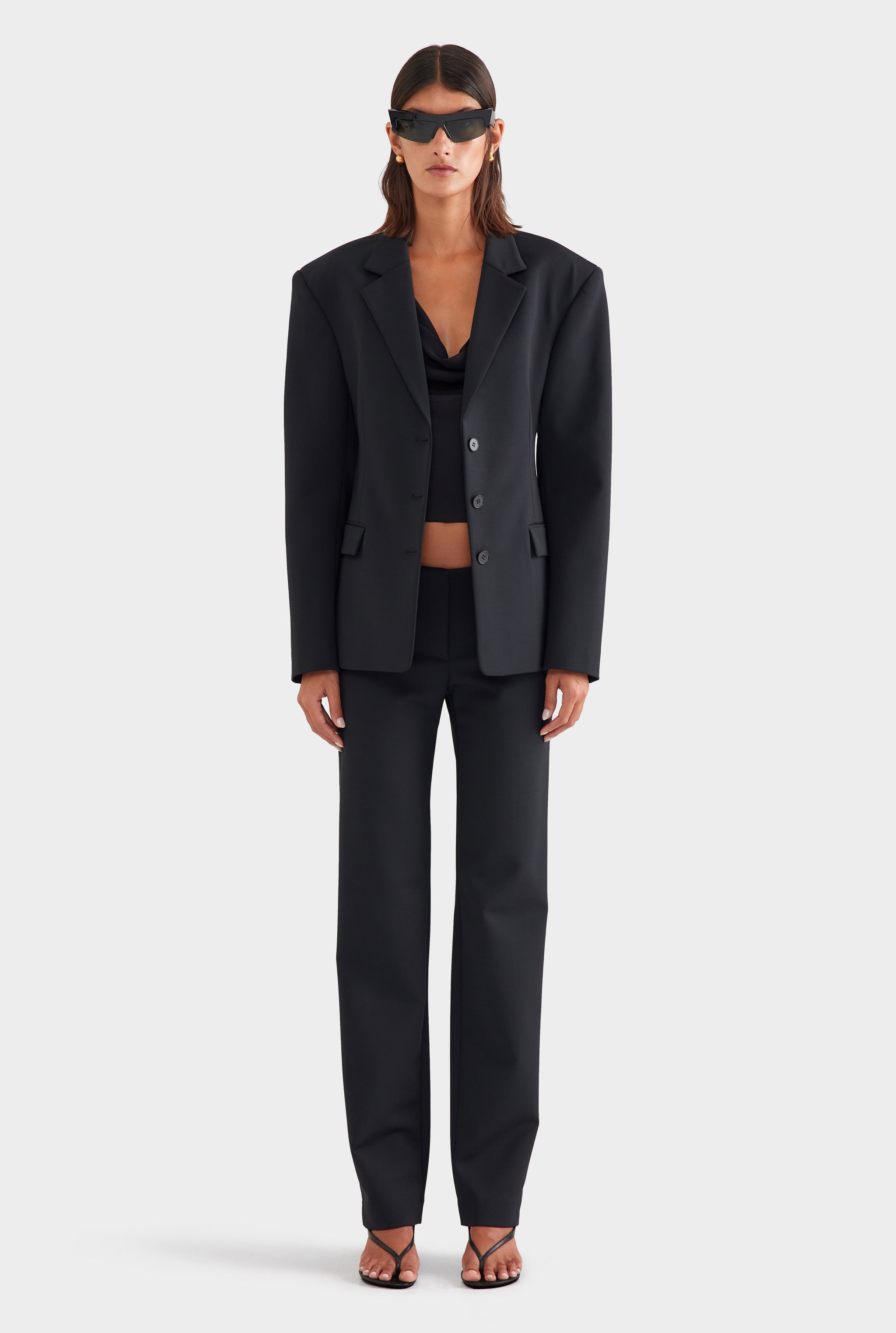 Scuba Wool Tailored Pant - Black