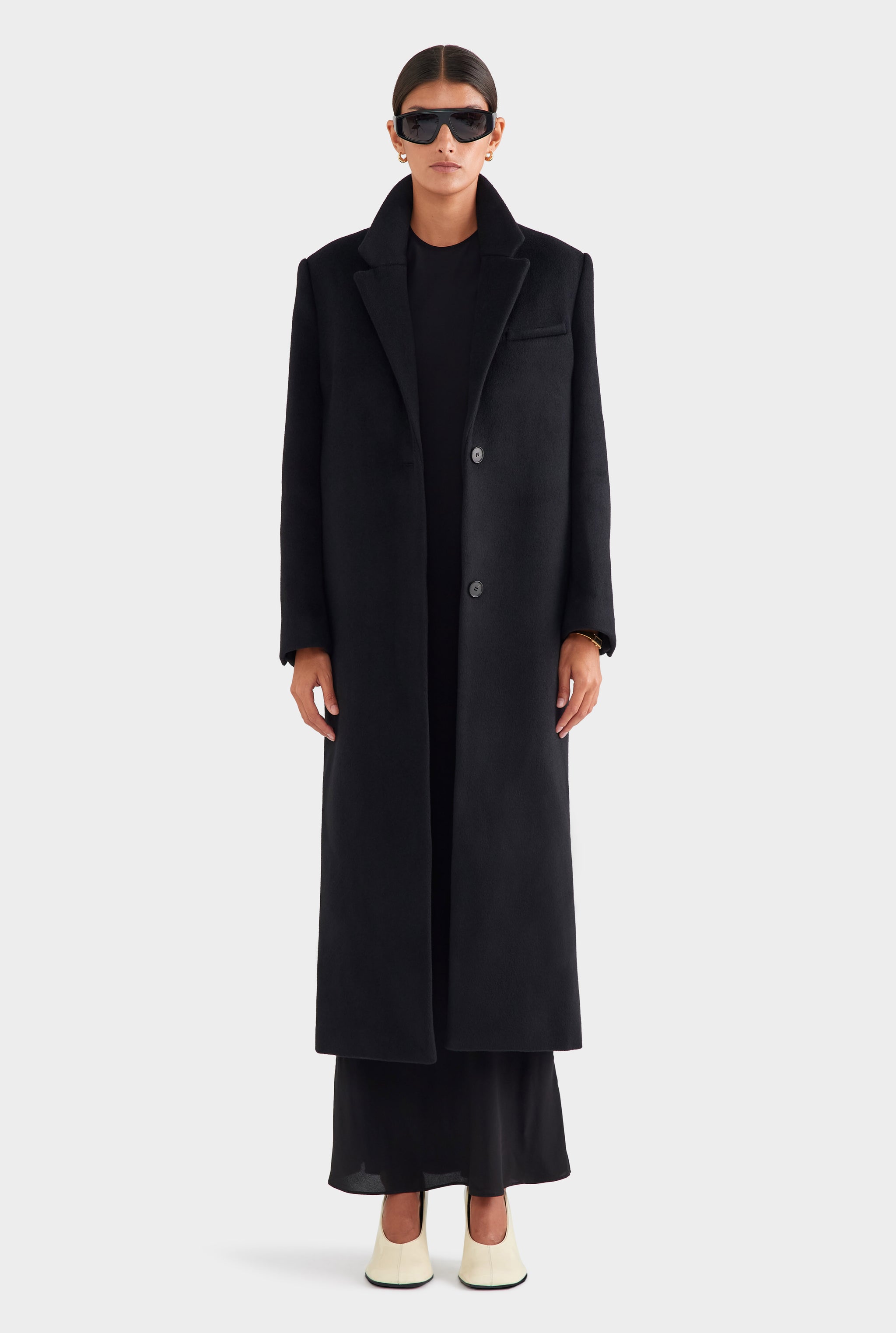 Silk Halter Maxi Dress - Black