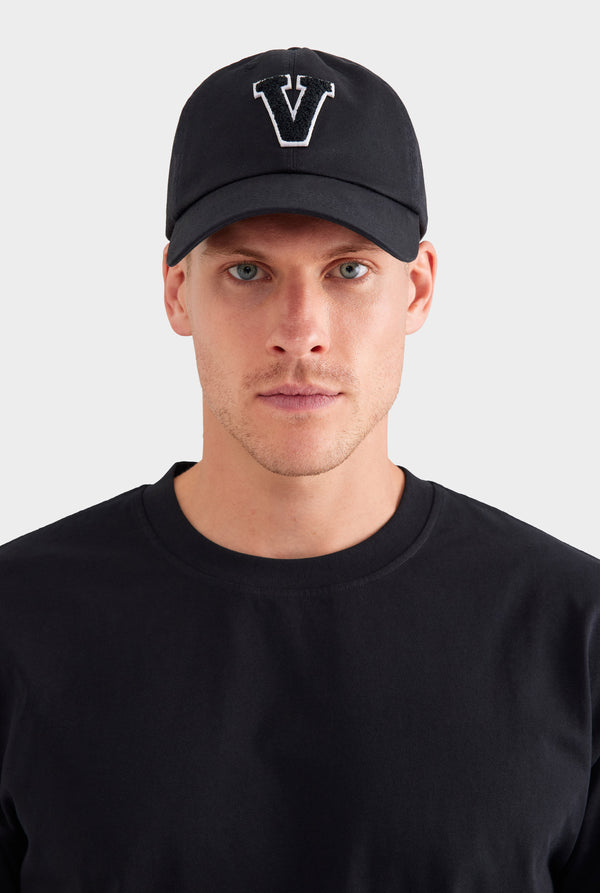Venroy Varsity Cotton Twill Cap - Black