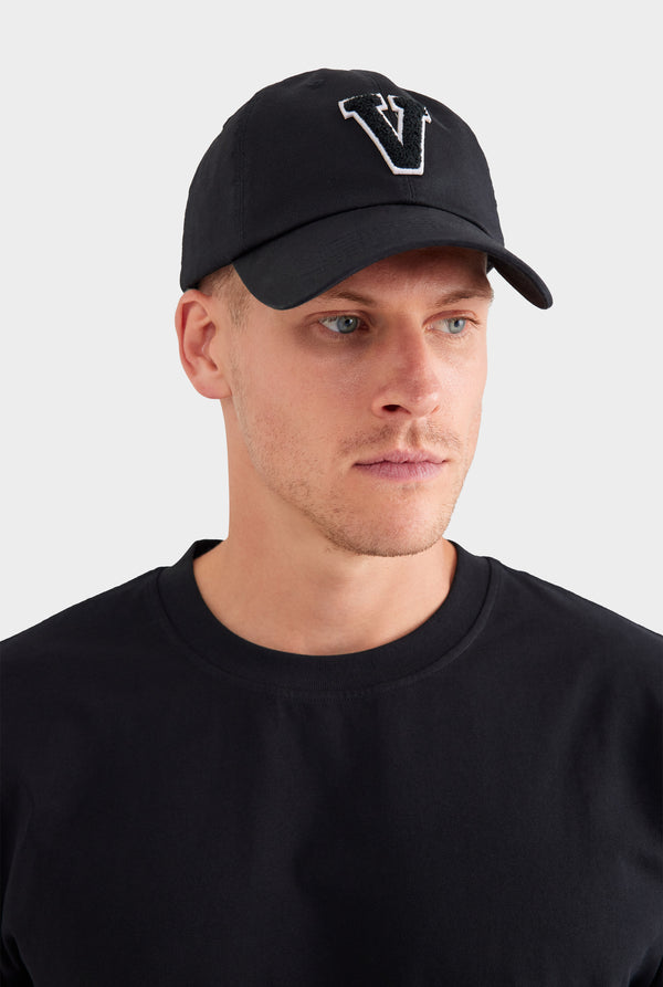 Venroy Varsity Cotton Twill Cap - Black