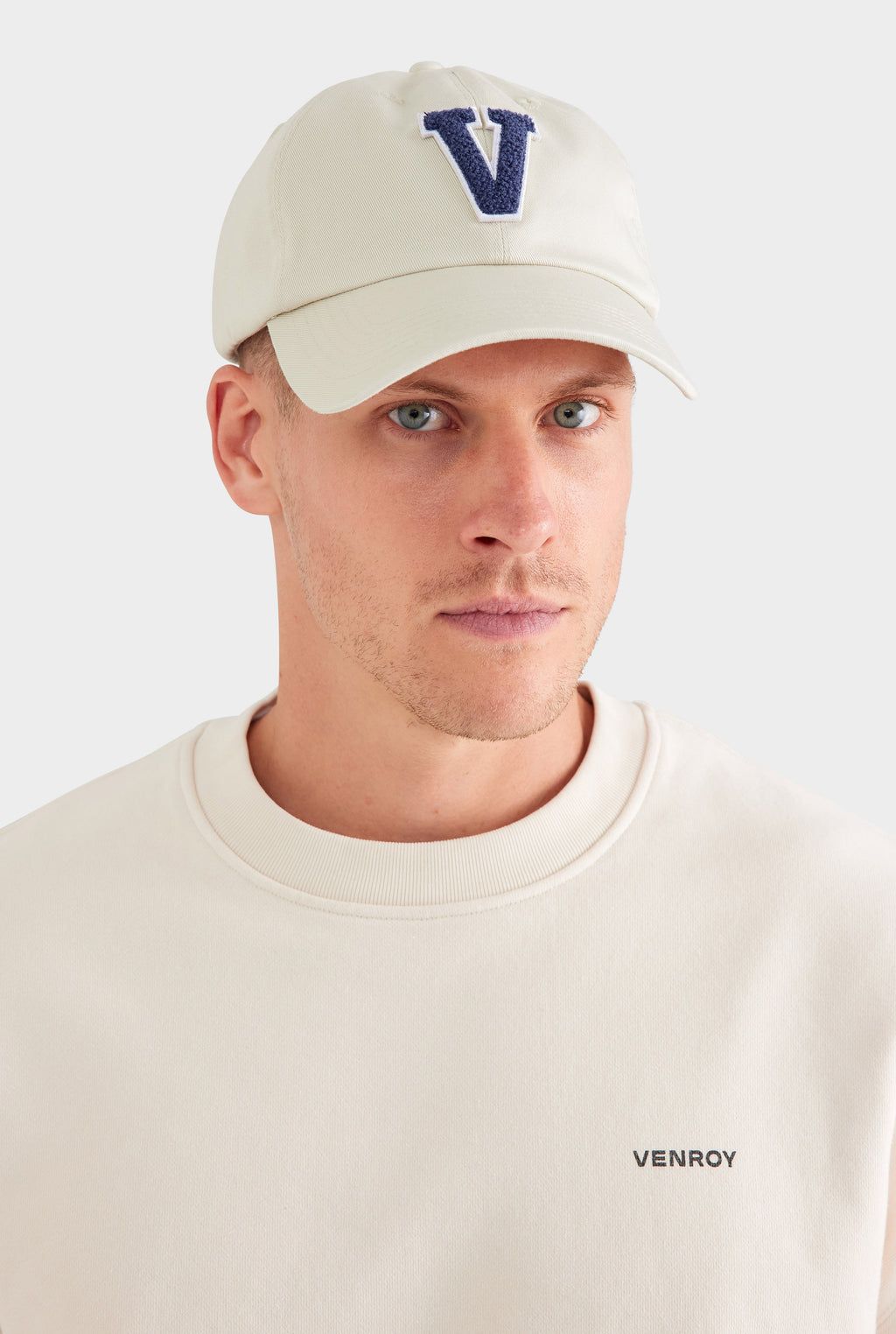 Venroy Varsity Cotton Twill Cap - Ecru