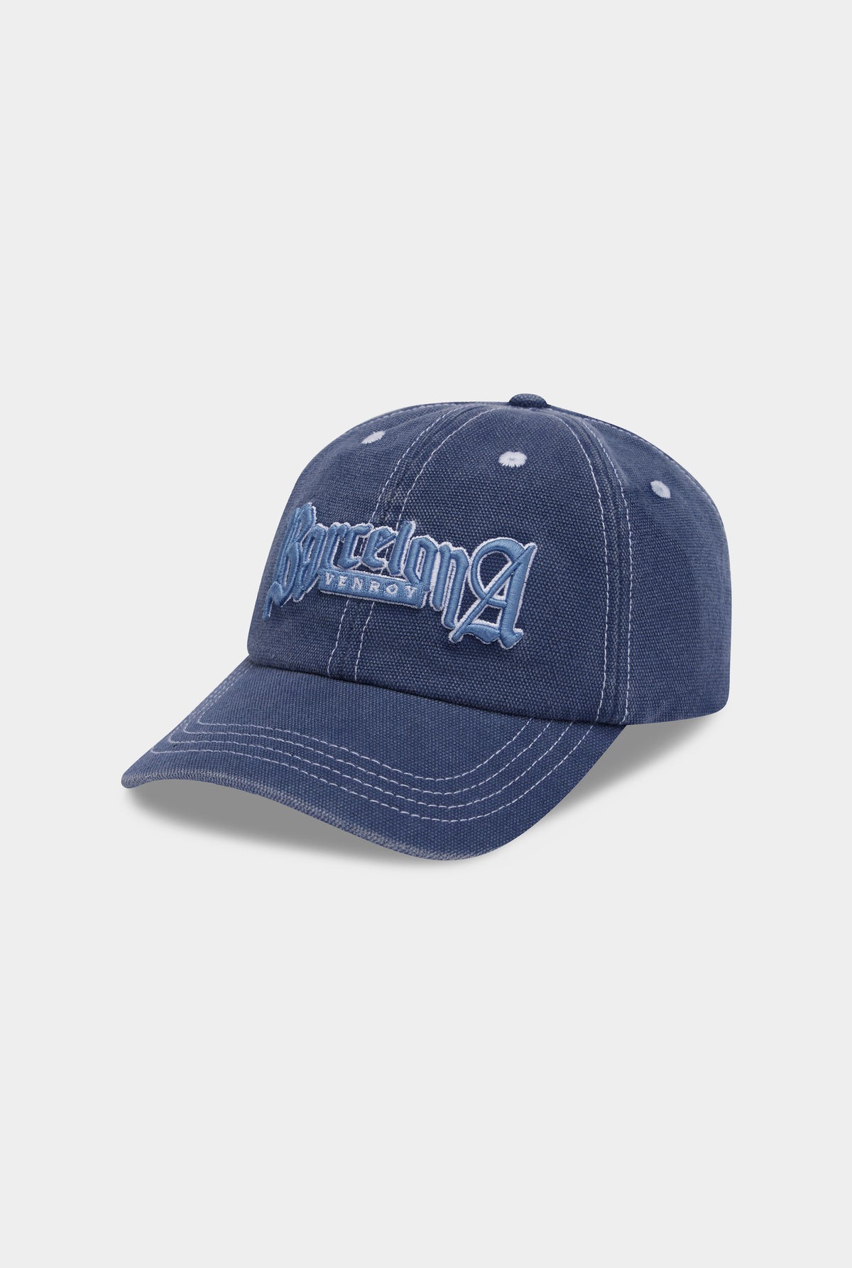 Barcelona Washed Canvas Cap - Washed Blue