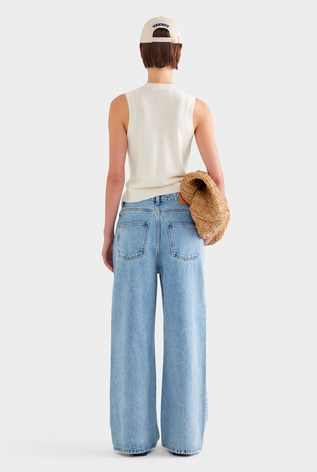 Cashmere Button Through Tank - Off White