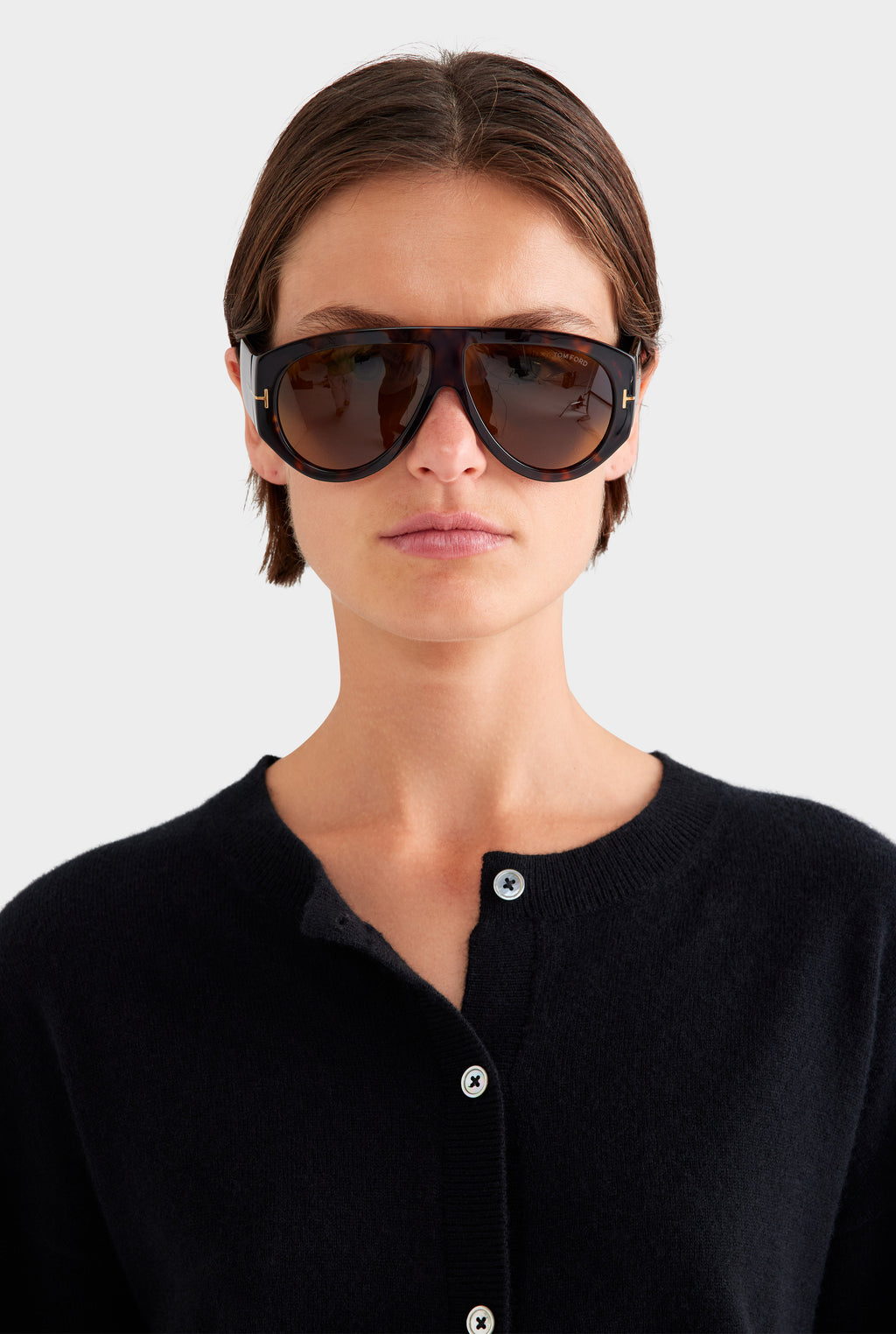 Dropshoulder Cashmere Cardigan - Black