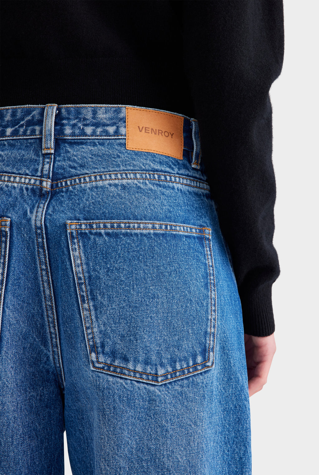 Relaxed Low Rise Denim Jean - Mid Indigo