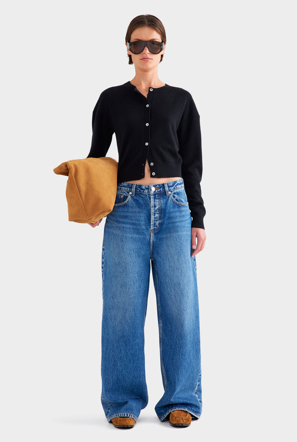 Relaxed Low Rise Denim Jean - Mid Indigo