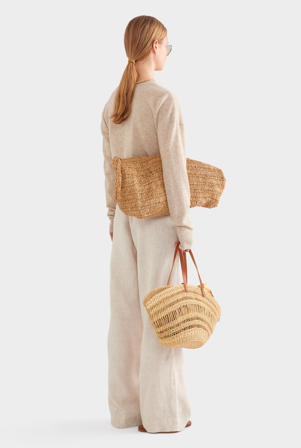 Dropshoulder Cashmere Cardigan - Sand