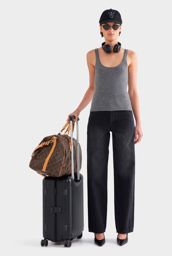 Cashmere Tank - Charcoal