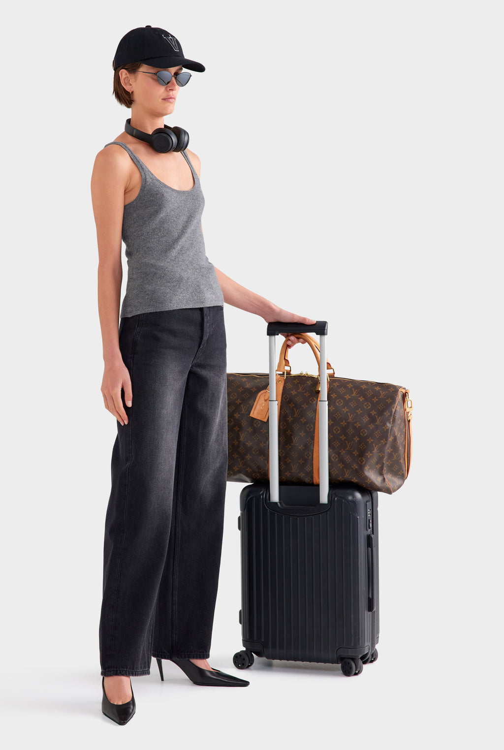 Cashmere Tank - Charcoal