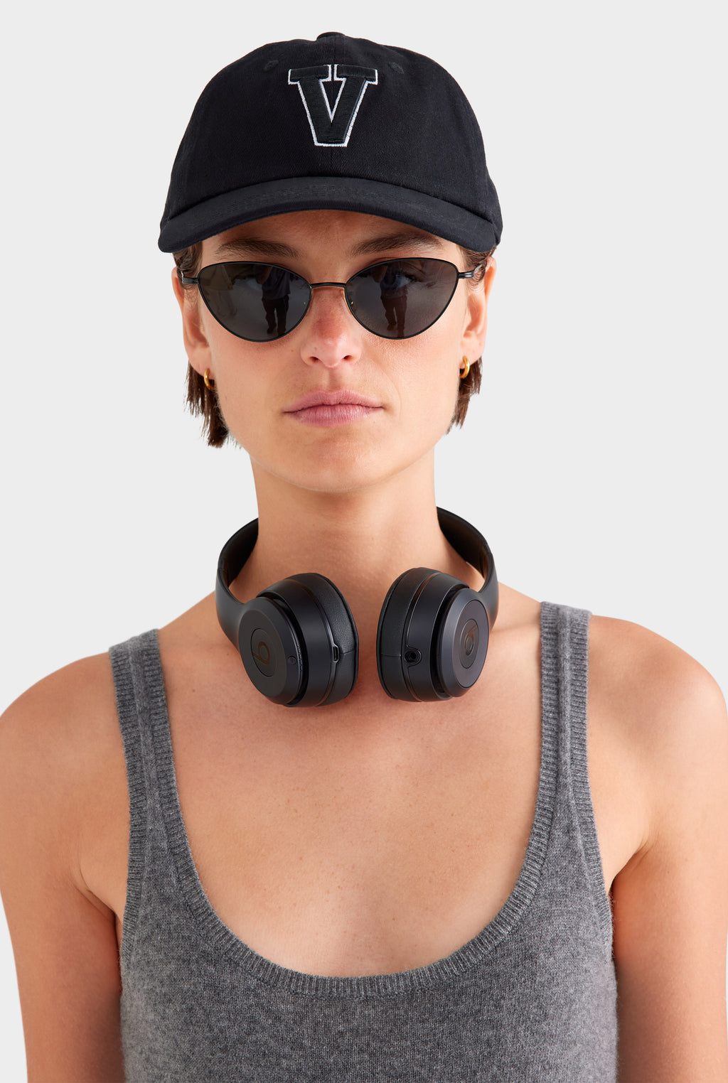 Cashmere Tank - Charcoal