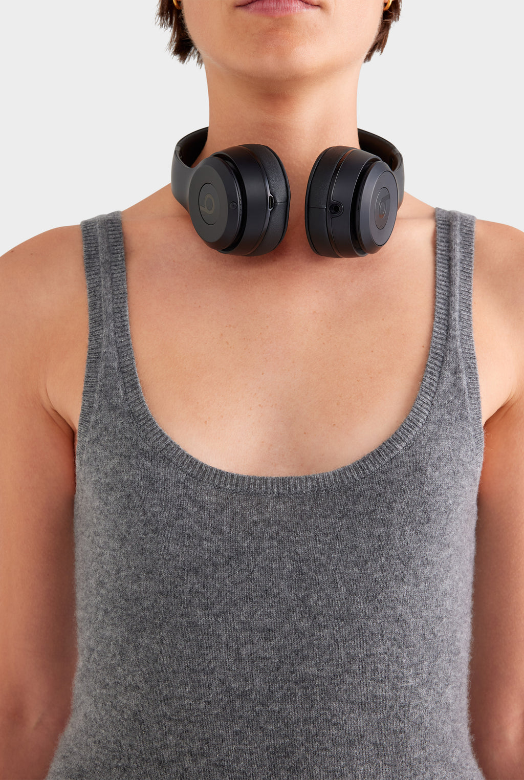 Cashmere Tank - Charcoal