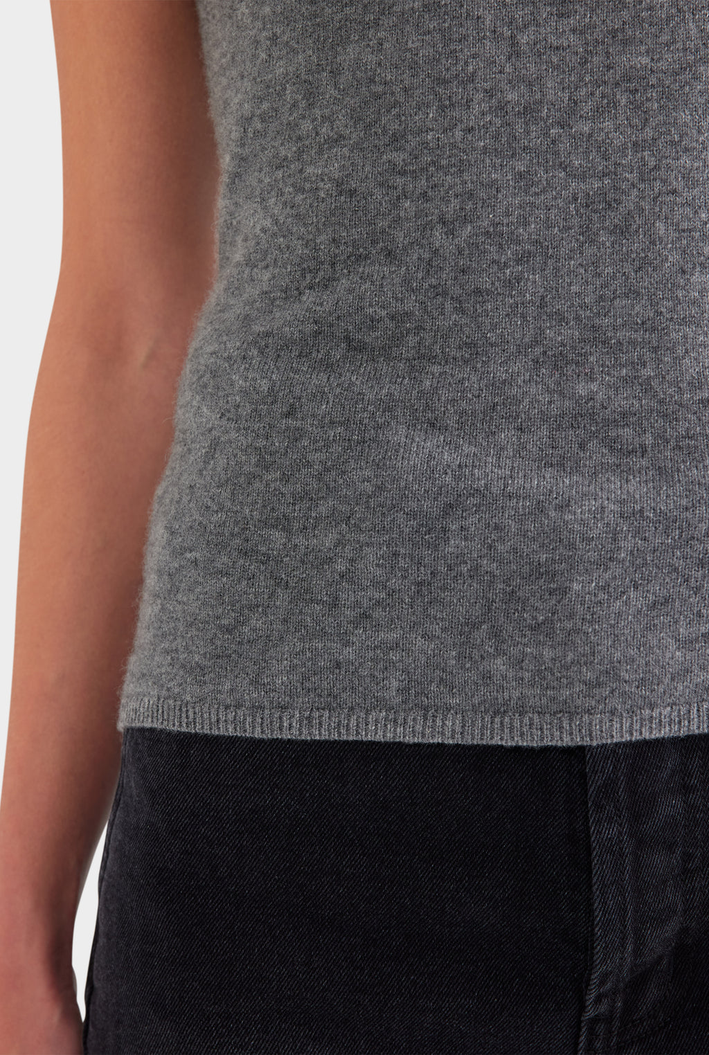 Cashmere Tank - Charcoal
