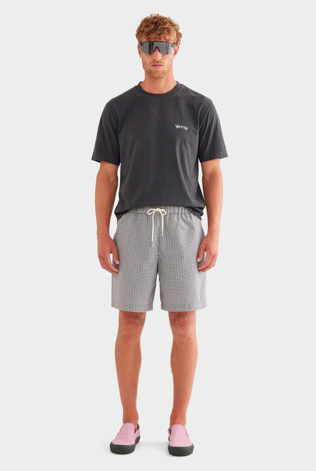 Check Cotton Nylon Short - Multi Check