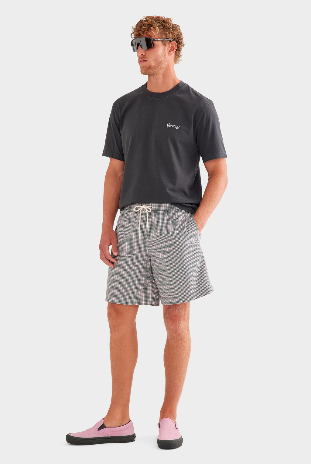 Check Cotton Nylon Short - Multi Check