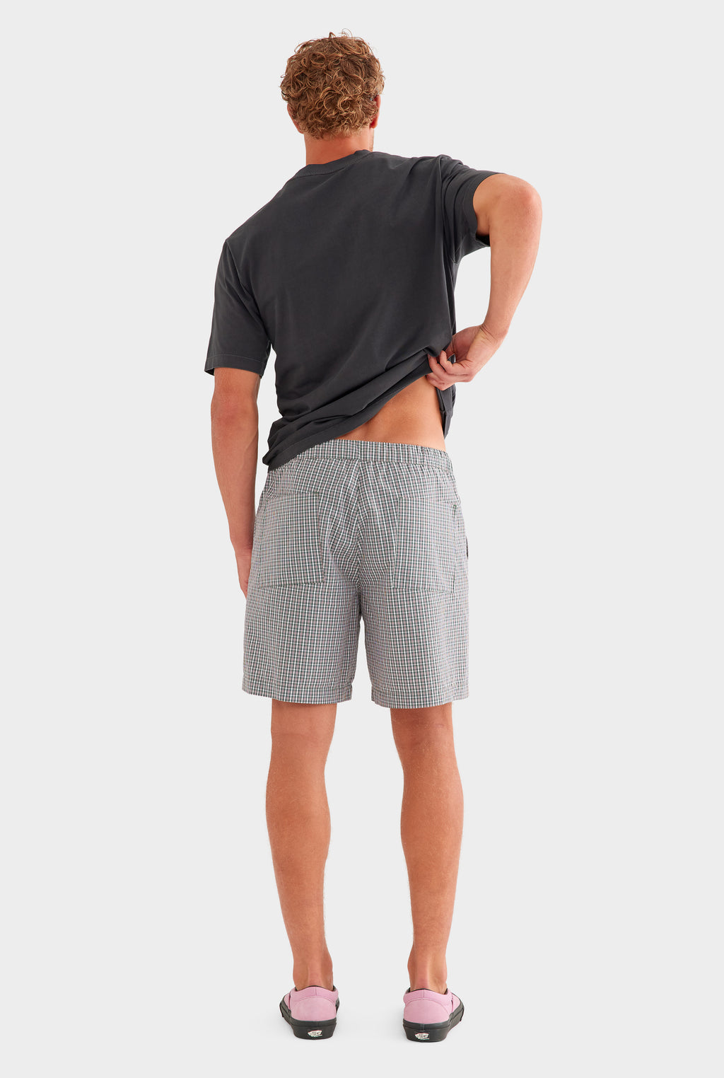 Check Cotton Nylon Short - Multi Check