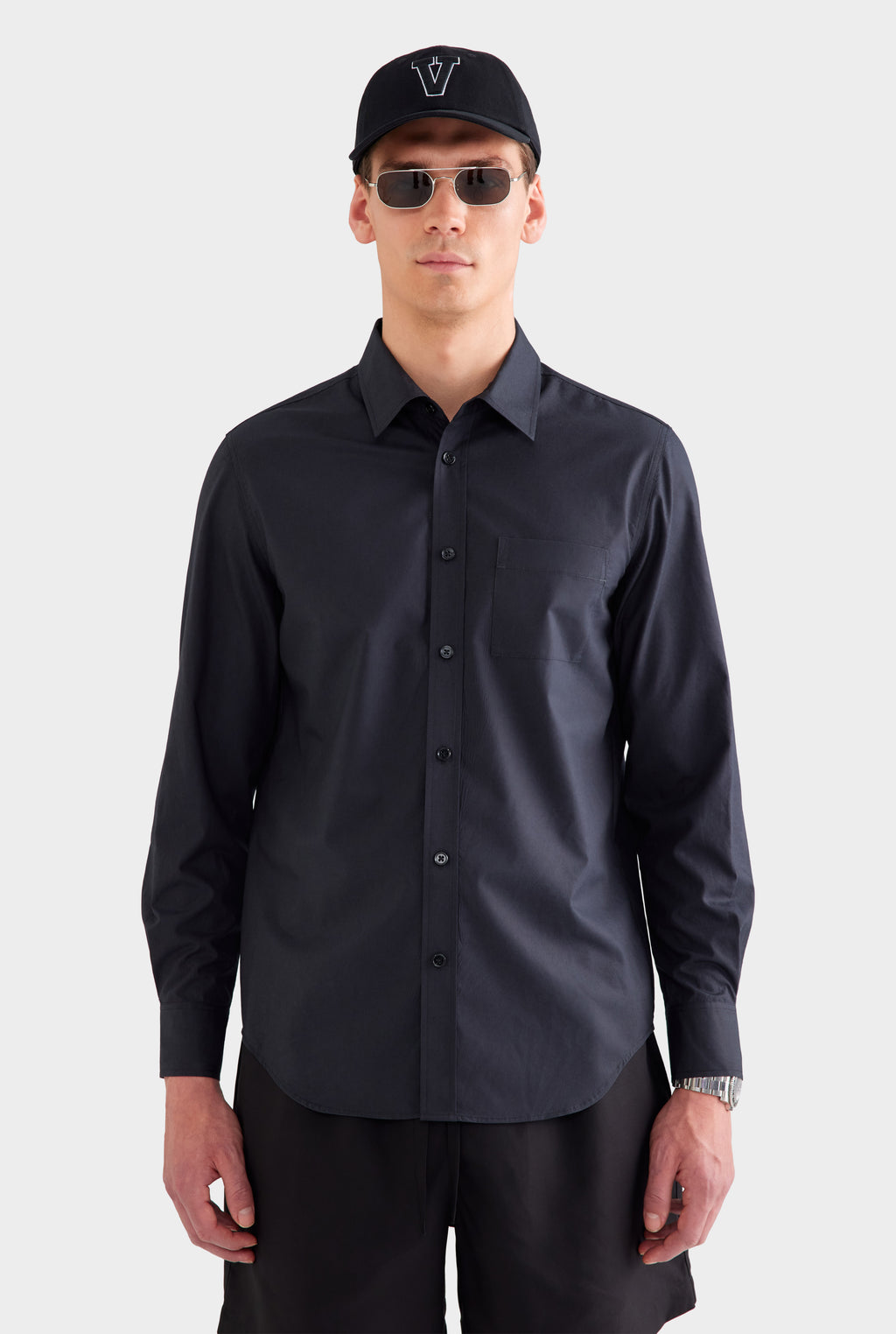 Classic Cotton Shirt - Black