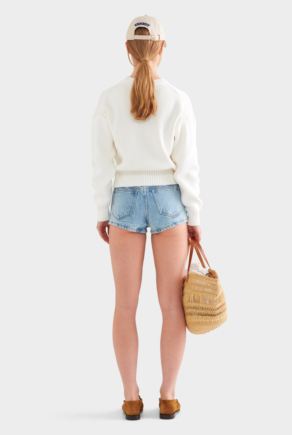 Cotton Knit Sweater - White