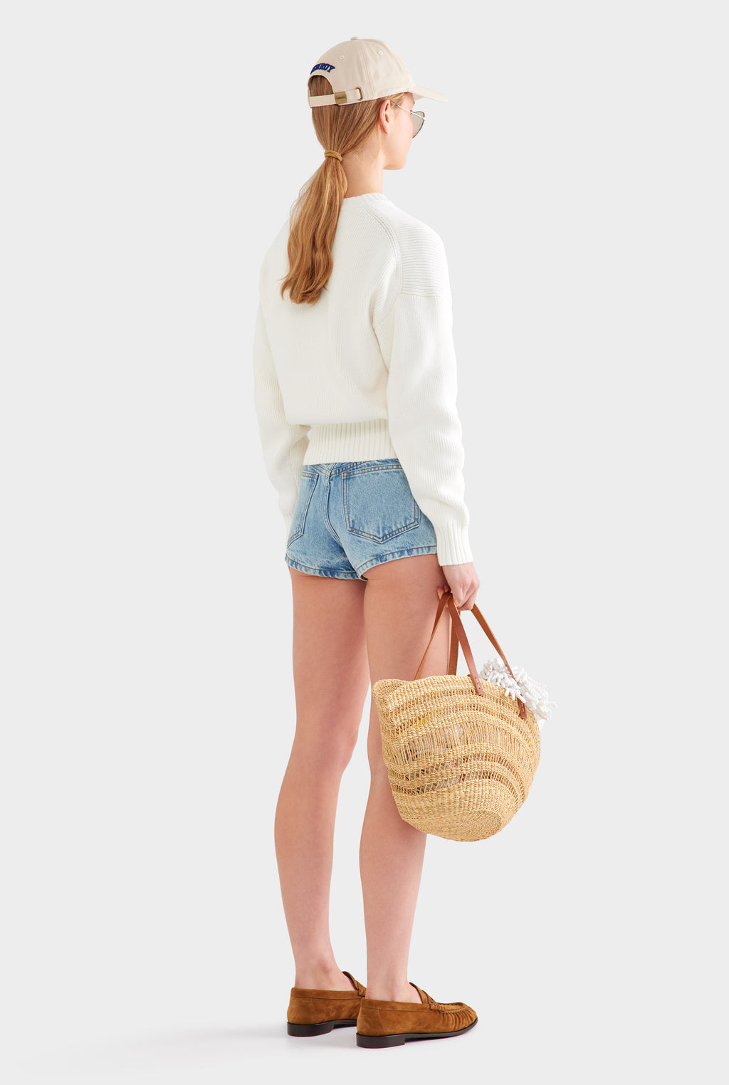 Cotton Knit Sweater - White